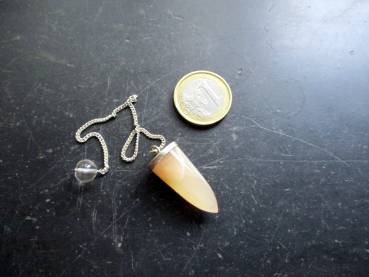 Pendel, Spitzpendel, Mondstein, beige, Silber, Mondsteinpendel, Wicca