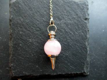 Preview: Pendel, Messing, Magie, Wicca, Esoterik, Rosenquarz,  Spitzpendel, Kugel