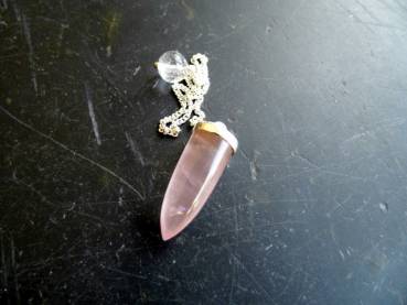 Pendel, Rosenquarz Pendel, Rosenquarz, Silber, Rosenquarzpendel, Wicca, Spitzpendel