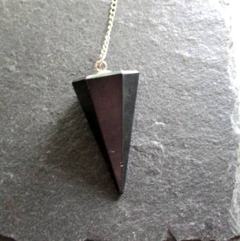 Pendel, Spitzpendel, Schungit, Metall, Schamane, Esoterik, Wicca