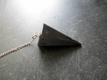 Preview: Pendel, Spitzpendel, Schungit, Metall, Schamane, Esoterik, Wicca