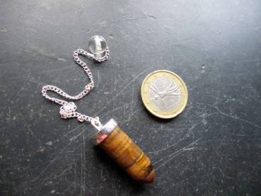 Pendel, Spitzpendel, Tigerauge, Silber, Wicca, Schamane
