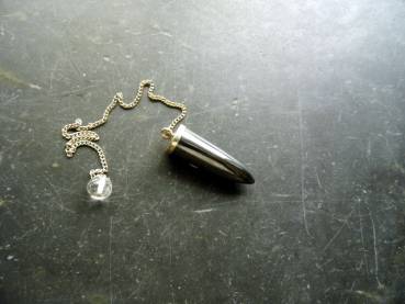 Pendel, Spitzpendel, Hämatit, Sterlingsilber, Wicca