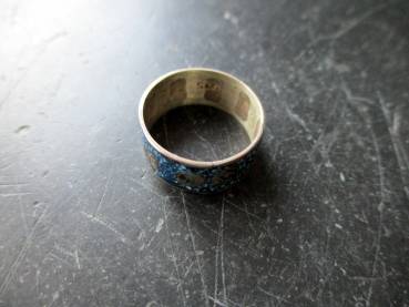 Preview: Ring, Sterlingsilber, Einlegearbeit, Türkis, Sonne, Mexico, Schmuck, Sonderangebot