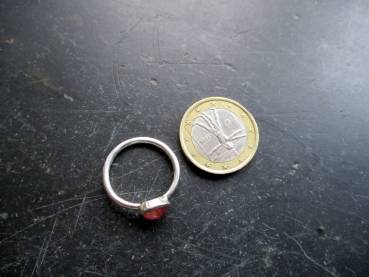 Preview: Silberring, mit rosa Turmalin, oval, Sterlingsilber, zierlich, Vorsteckring