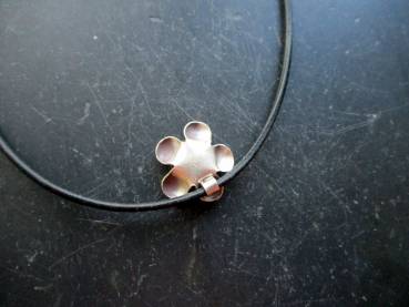 Anhänger, Sterlingsilber, Rose, Lederband, Dirndl, Tracht, Schmuck, Frauen Mädchen