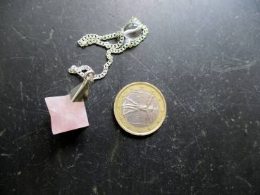 Pendel, Rosenquarz, Merkaba, Metall, Schamane, Wicca