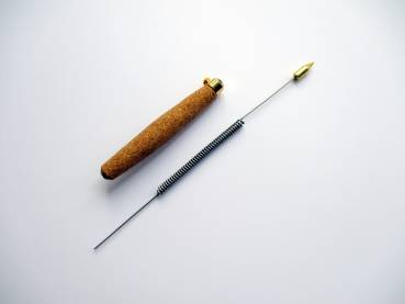 Preview: Einhandrute, Tensor, Wünschelrute, Kork, Messingspitze, Spiraldraht, zerlegbar