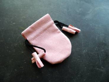 Beutel für Schmuck, Pendel, Säckchen, Velours Beutel, Verpackung, rosa