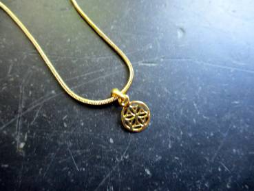 Preview: Blume des Lebens, Saat des Lebens, Anhänger, Silber, vergoldet, Symbol, Schmuck, klein