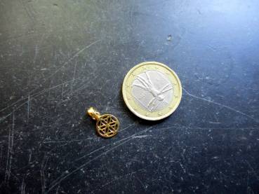 Preview: Blume des Lebens, Saat des Lebens, Anhänger, Silber, vergoldet, Symbol, Schmuck, klein