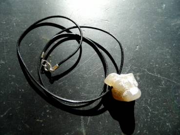 Kette, Anhänger, Lederband, Achat, Schlangenachat, Silber, Unisex
