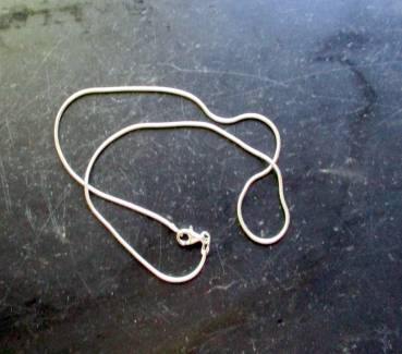 Preview: Kette, Silberkette, Schlangenkette, Sterlingsilber, Schmuck, Unisex, 38 cm