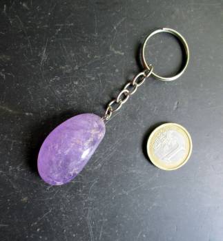Schlüsselanhänger, Taschenanhänger, Nugget, Metall, Edelstein, Amethyst