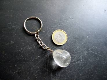 Preview: Schlüsselanhänger, Taschenanhänger, Nugget, Metall, Edelstein, Bergkristall