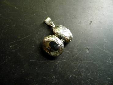 Preview: Anhänger, Sterlingsilber, aufklappbar, Silber, für Foto, Sterlingsilber, Mädchen