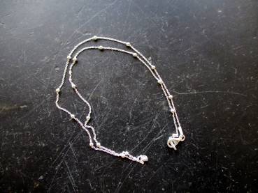 Preview: Kette, Silberkette, Sterlingsilber, zart, Kügelchen, Schmuck, 40 cm