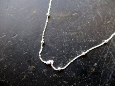 Preview: Kette, Silberkette, Sterlingsilber, zart, Kügelchen, Schmuck, 40 cm