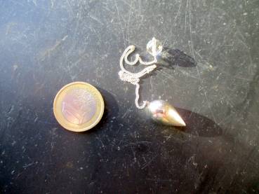 Preview: Silber, Pendel, Silberpendel, Sterlingsilber, Tropfenpendel, Silberkette, Schamane, Esoterik, groß