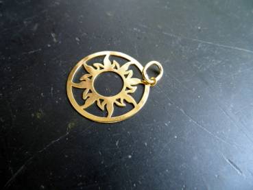 Preview: Anhänger, Sterlingsilber, vergoldet, Sonne, filigran, Freude, Schmuck