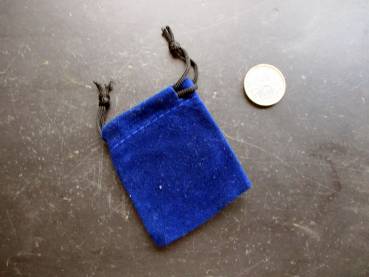Schmuckbeutel, Beutel, Säckchen, Verpackung, blau, Velour