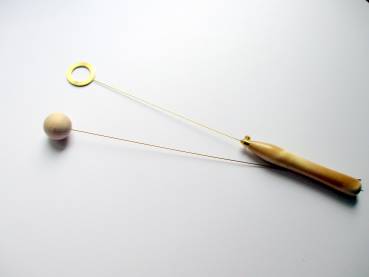 Einhandrute, Tensor, Wünschelrute, Rute, groß, Holz, Kugel, Ring, zerlegbar