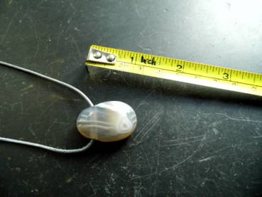 Kette, Lederband, Anhänger, Achat, Tropfen, grau, Schmuck, Unisex
