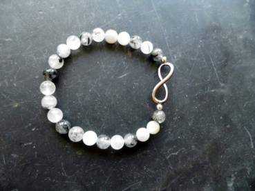 Preview: Armband, Männer, Turmalin Quarz, Infinity, Männerarmband