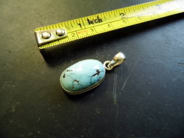 Anhänger, Türkis, Sterlingsilber, oval, blau, türkis, Schmuck, Unisex