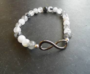 Armband, Männer, Turmalin Quarz, Infinity, Männerarmband