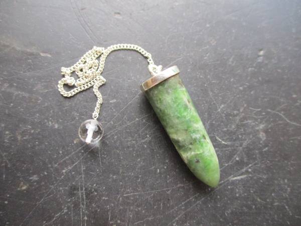 Pendel, Jade, grün, Sterlingsilber, Spitzpendel, Magie, Esoterik