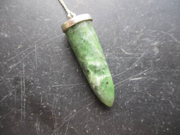 Pendel, Jade, grün, Sterlingsilber, Spitzpendel, Magie, Esoterik