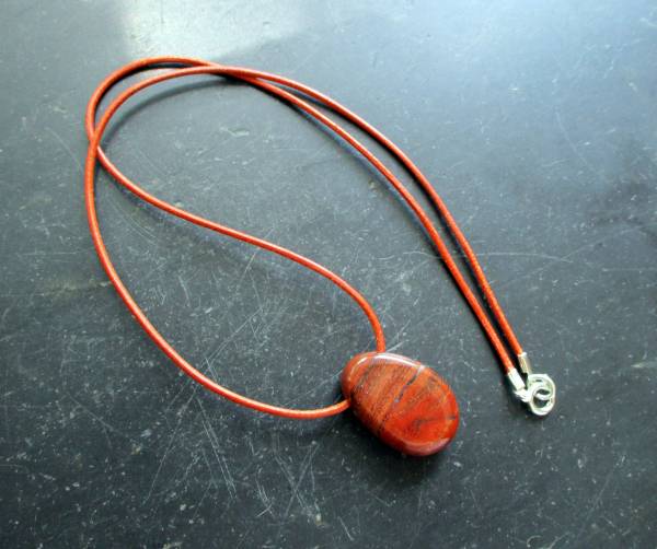 Kette, Anhänger, Jaspis, rot, Tropfen, Sterlingsilber, Chakra Stein, Schmuck, Unisex