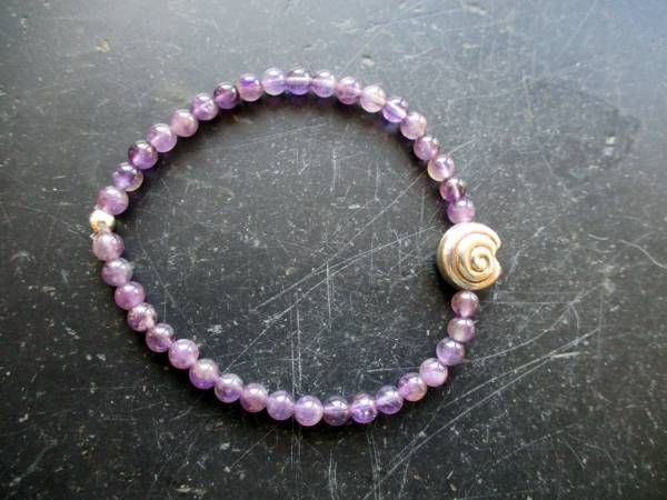 Armband, Symbol Armband, Amethyst, lila, Schnecke, Silber, Schmuck, Frauen