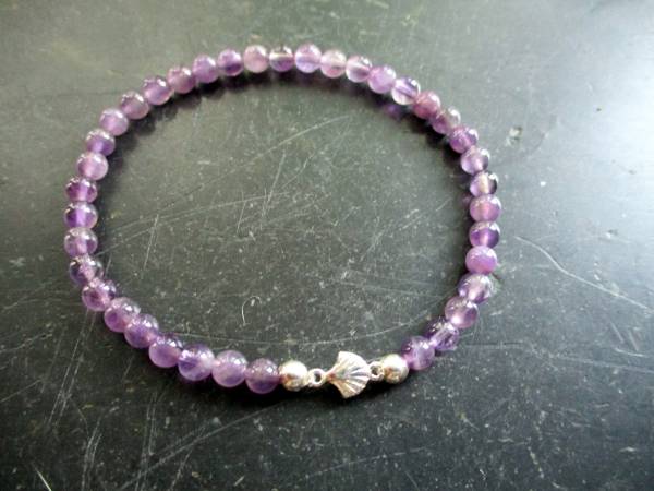 Armband, Amethyst, lila, Muschel, Sterlingsilber, Schmuck, Frauen, Mädchen