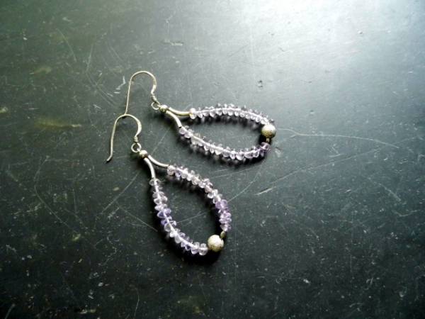 Ohrring, Hängeohrring, Silber, Amethyst, lila, Schmuck, Sterlingsilber, Frauen, romantisch