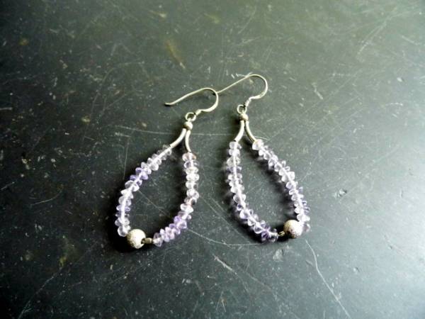 Ohrring, Hängeohrring, Silber, Amethyst, lila, Schmuck, Sterlingsilber, Frauen, romantisch