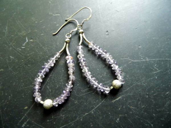 Ohrring, Hängeohrring, Silber, Amethyst, lila, Schmuck, Sterlingsilber, Frauen, romantisch