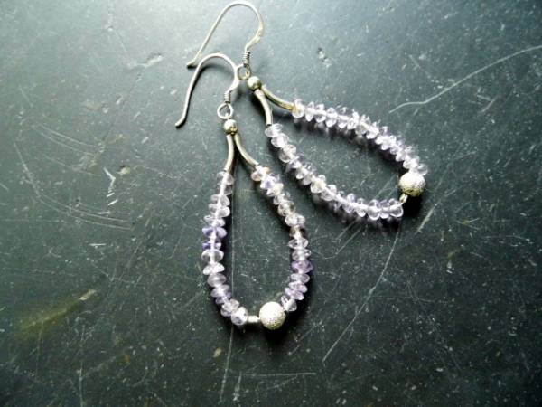 Ohrring, Hängeohrring, Silber, Amethyst, lila, Schmuck, Sterlingsilber, Frauen, romantisch