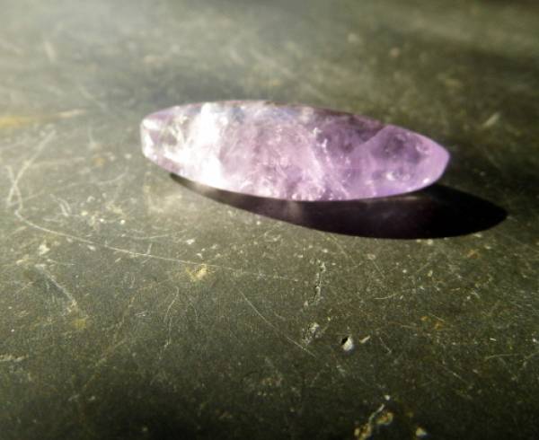 Anhänger, Amethyst, Tropfen, Navette, lila, Schmuck, Lederband, Silber