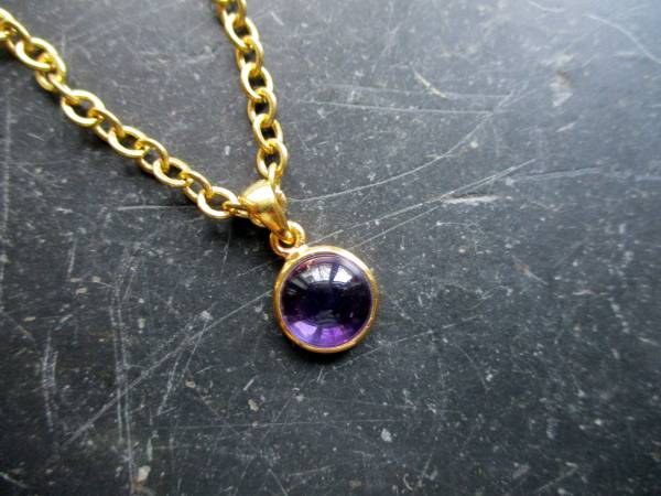 Anhänger, Sterlingsilber, vergoldet, Amethyst, lila, Schmuck, Frauen