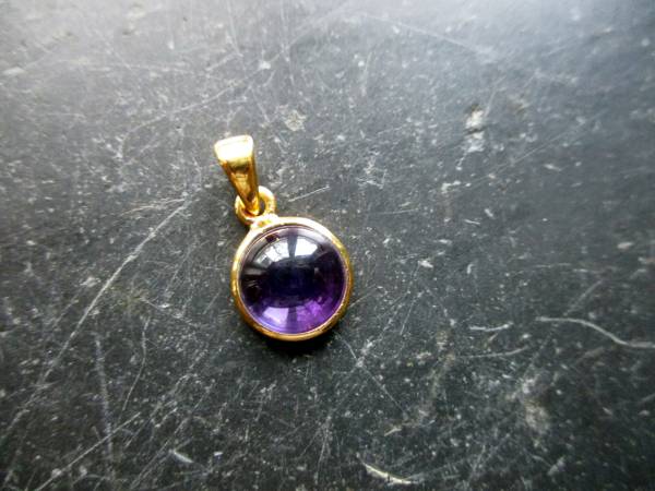 Anhänger, Sterlingsilber, vergoldet, Amethyst, lila, Schmuck, Frauen
