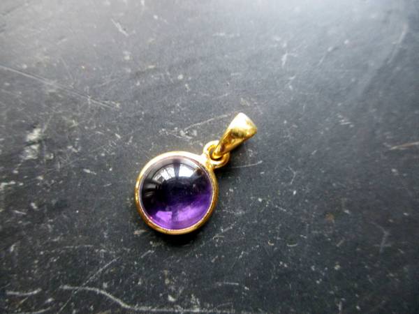 Anhänger, Sterlingsilber, vergoldet, Amethyst, lila, Schmuck, Frauen