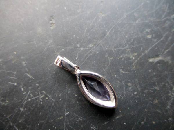 Anhänger, Sterlingsilber, Amethyst, facettiert, , Navette, lila, Schmuck, Frauen