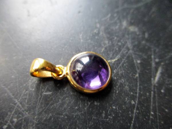 Anhänger, Sterlingsilber, vergoldet, Amethyst, lila, Schmuck, Frauen