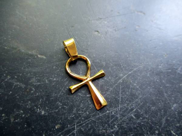 Ankh, Anhänger, Sterlingsilber, vergoldet, Ägypten, Schmuck, Unisex