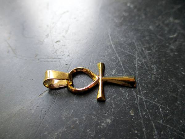 Ankh, Anhänger, Sterlingsilber, vergoldet, Ägypten, Schmuck, Unisex