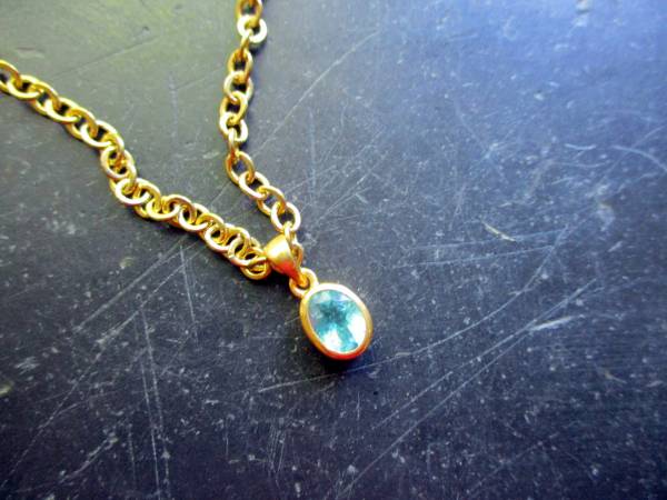 Anhänger, Apatit, grün, Sterlingsilber, vergoldet, Schmuck, Unisex