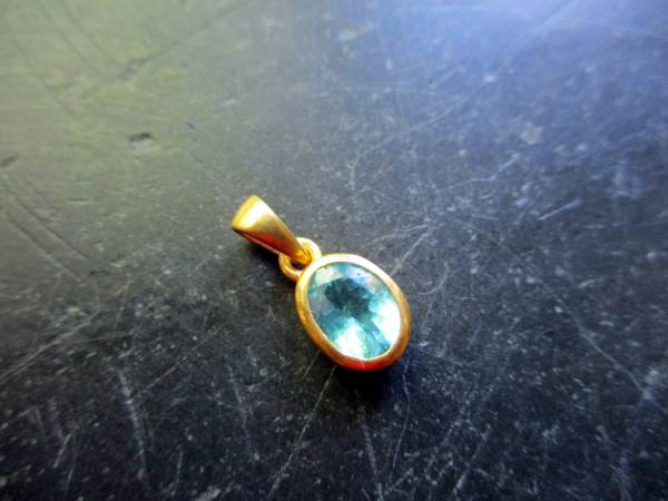 Anhänger, Apatit, grün, Sterlingsilber, vergoldet, Schmuck, Unisex