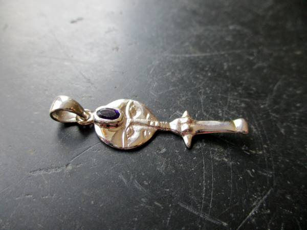 Anhänger, Sterlingsilber, Amethyst, Aqua'ba, Ashanti, Göttin, Fruchtbarkeit, Kreativität